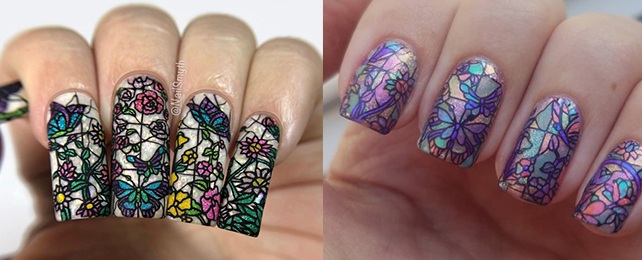 Top 100 Best Stained Glass Nails For Women – Transparent Design Ideas