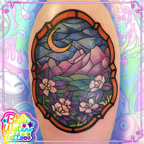 Stained Glass Tattoo Design Ideas For Girls