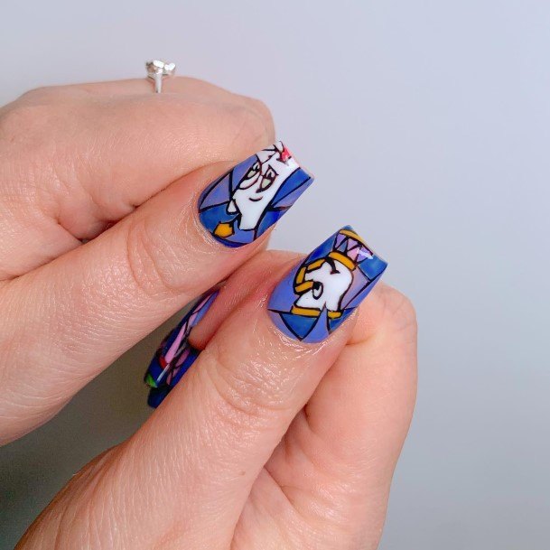 Stained Glass Womens Nail Ideas