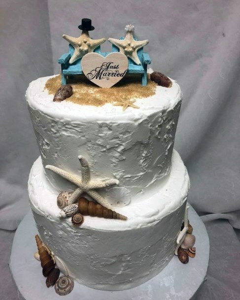 Star Fish Theme Beach Wedding Cake Women