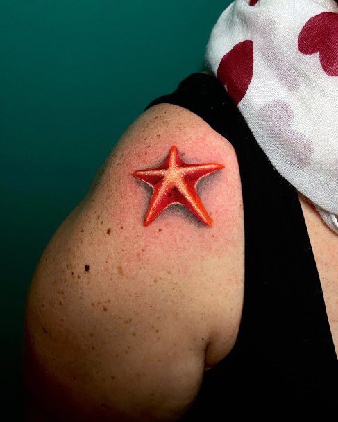 Starfish Womens Feminine Starfish Tattoos