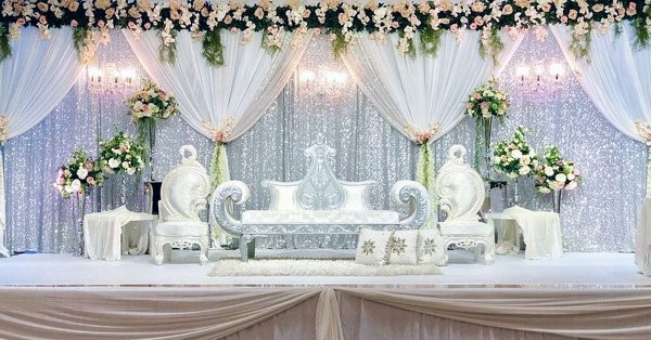 Starry Sparkles Wedding Stage Decorations