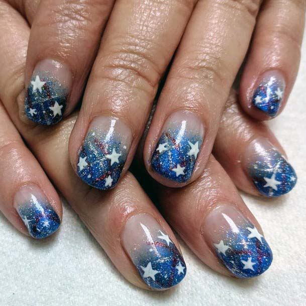 Starry Sweet 4th Of July Nails