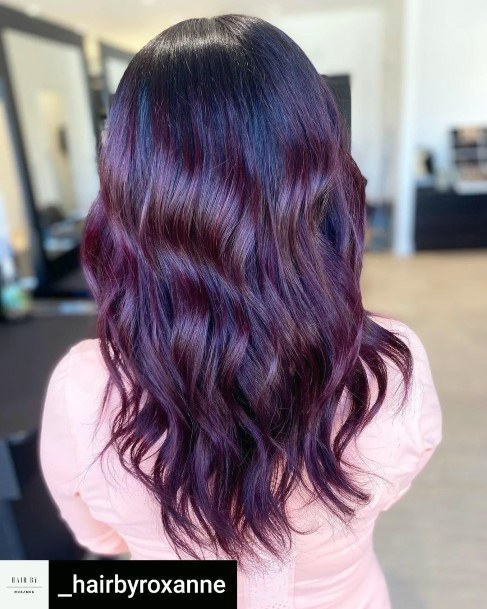 Stellar Body Art Hairstyles For Girls Purple Ombre