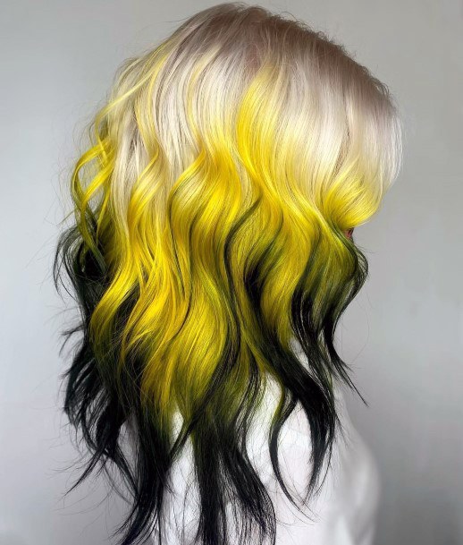 Stellar Body Art Hairstyles For Girls Yellow Ombre