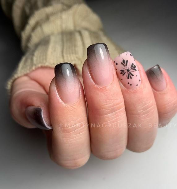 Stellar Body Art Nail For Girls Black Ombre