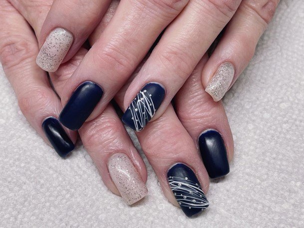 Stellar Body Art Nail For Girls Blue And Silver