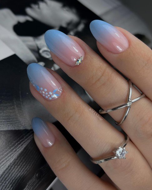 Stellar Body Art Nail For Girls Blue Ombre