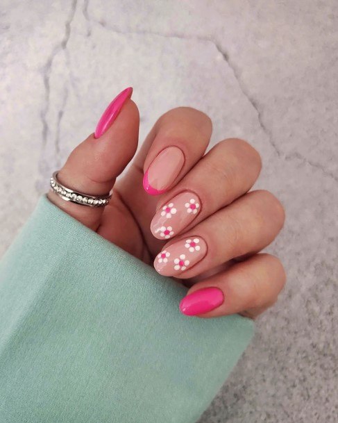 Stellar Body Art Nail For Girls Bright Pink