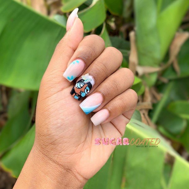 Stellar Body Art Nail For Girls Cartoon