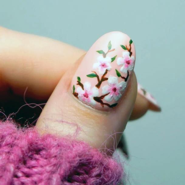 Stellar Body Art Nail For Girls Cherry Blossom Sakura