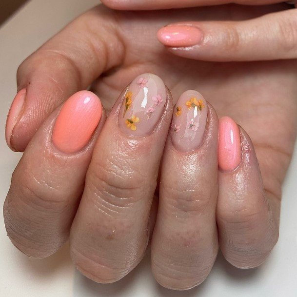 Stellar Body Art Nail For Girls Coral