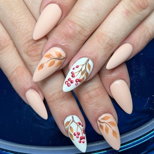 Stellar Body Art Nail For Girls Fall Leaf