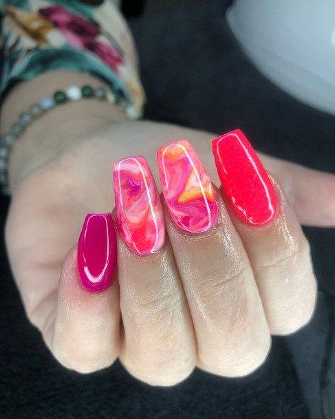 Stellar Body Art Nail For Girls Fuchsia