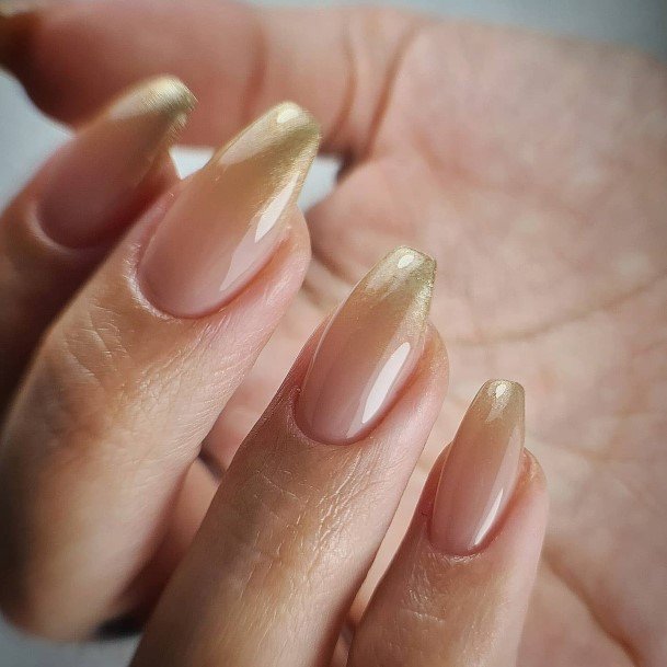 Stellar Body Art Nail For Girls Gold Ombre