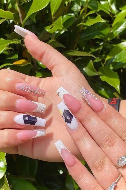 Stellar Body Art Nail For Girls Graduation