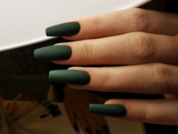 Stellar Body Art Nail For Girls Matte Green