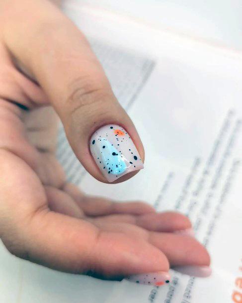 Stellar Body Art Nail For Girls Milky White