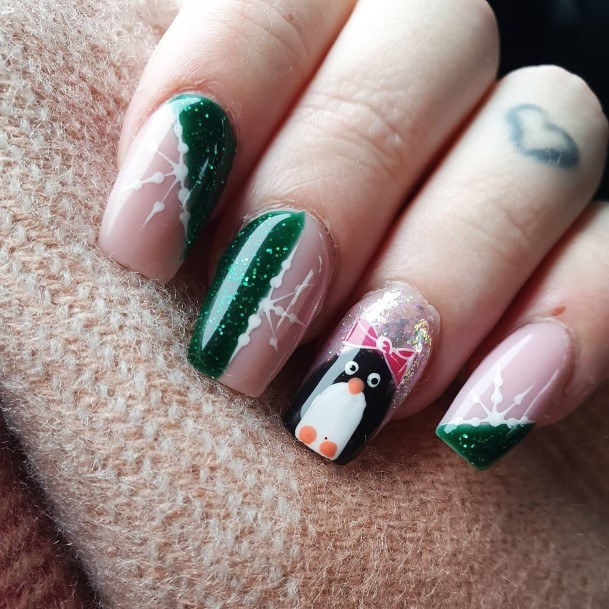 Stellar Body Art Nail For Girls Penguin