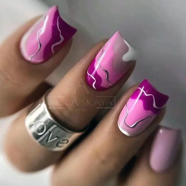 Stellar Body Art Nail For Girls Pink Summer