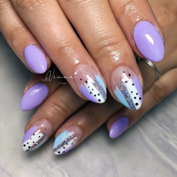 Stellar Body Art Nail For Girls Purple Dress