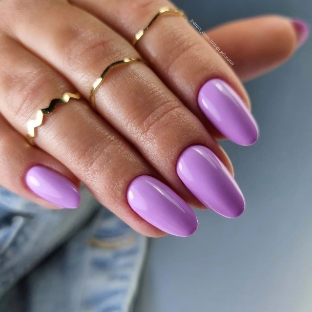 Stellar Body Art Nail For Girls Purple Summer