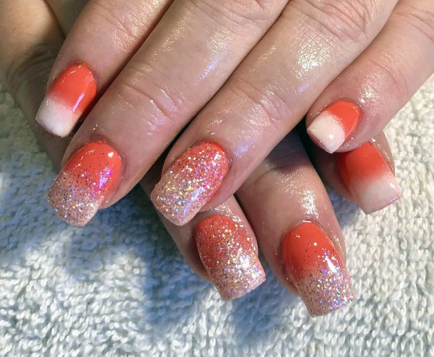 Stellar Body Art Nail For Girls Salmon