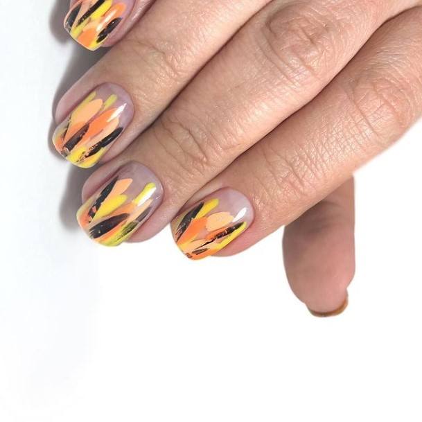 Stellar Body Art Nail For Girls Short Yellow