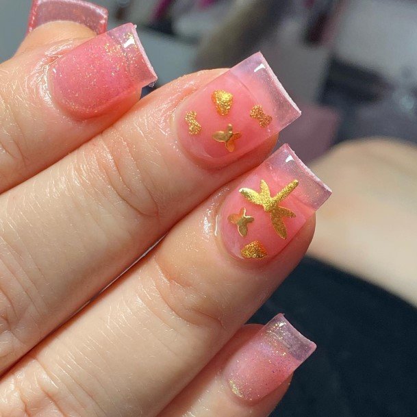 Stellar Body Art Nail For Girls Translucent Pink