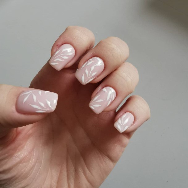 Stellar Body Art Nail For Girls White And Nude