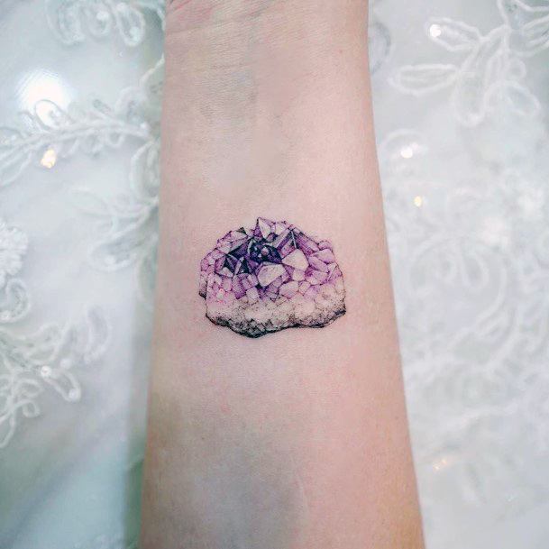 Stellar Body Art Tattoo For Girls Amethyst