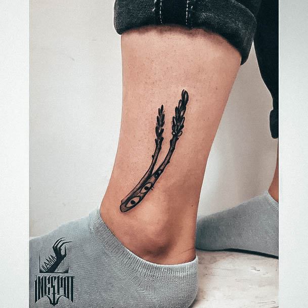 Stellar Body Art Tattoo For Girls Asparagus