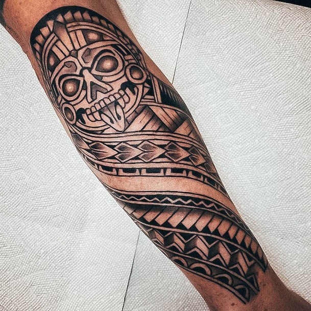 Stellar Body Art Tattoo For Girls Aztec