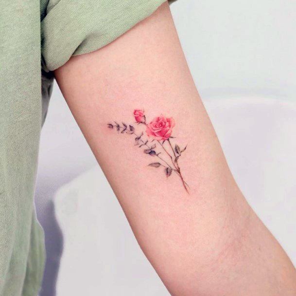 Stellar Body Art Tattoo For Girls Bouquet