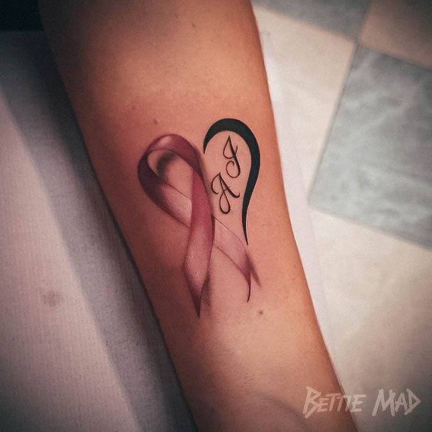 Stellar Body Art Tattoo For Girls Breast Cancer