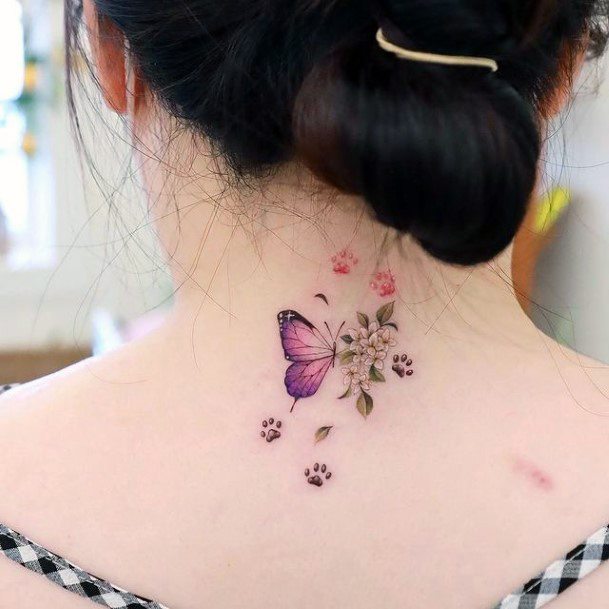 Stellar Body Art Tattoo For Girls Butterfly Flower