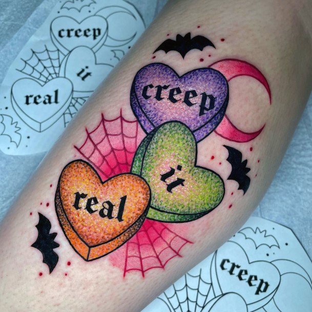 Stellar Body Art Tattoo For Girls Candy Heart