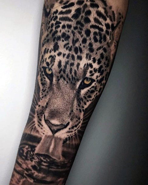 Stellar Body Art Tattoo For Girls Cheetah