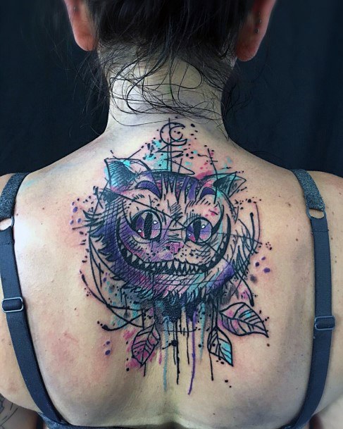 Stellar Body Art Tattoo For Girls Cheshire Cat