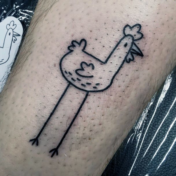 Stellar Body Art Tattoo For Girls Chicken