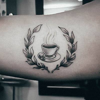 Stellar Body Art Tattoo For Girls Coffee