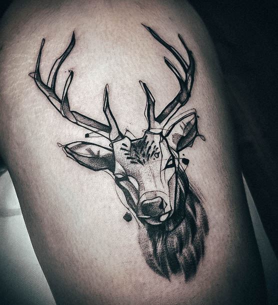 Stellar Body Art Tattoo For Girls Deer