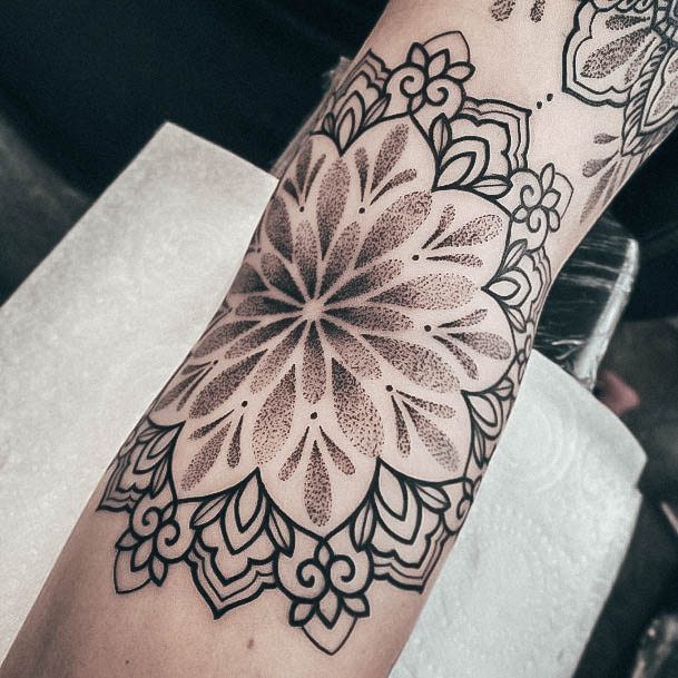 Stellar Body Art Tattoo For Girls Elbow