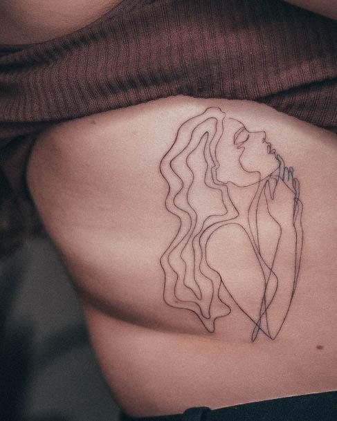 Stellar Body Art Tattoo For Girls Fine Line