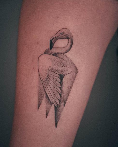 Stellar Body Art Tattoo For Girls Flamingo