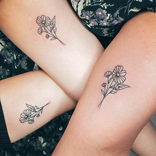 Stellar Body Art Tattoo For Girls Friendship