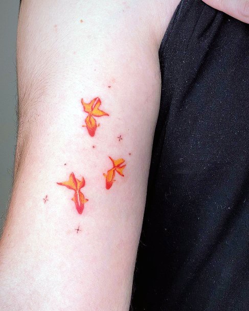 Stellar Body Art Tattoo For Girls Goldfish