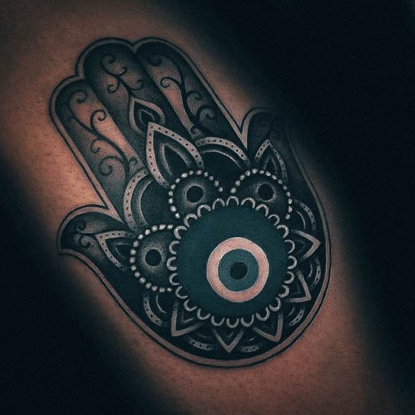 Stellar Body Art Tattoo For Girls Hamsa