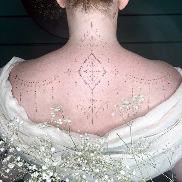 Stellar Body Art Tattoo For Girls Handpoke