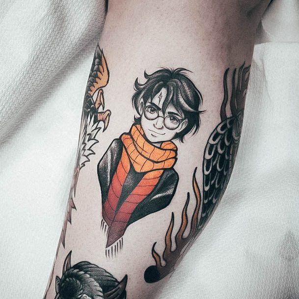 Stellar Body Art Tattoo For Girls Harry Potter